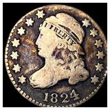 1824 Capped Bust Dime LIGHTLY CIRCULATED