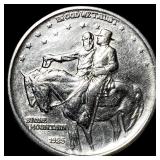 1925 Silver Half Dollar Stone Mountain NEARLY UNCI