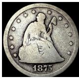 1875-S Silver Twenty Cent Piece NICELY CIRCULATED
