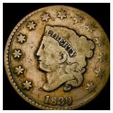 1830 Coronet Head Large Cent NICELY CIRCULATED