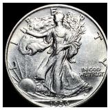 1936 Walking Liberty Half Dollar CLOSELY UNCIRCULA