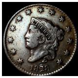 1828 Coronet Head Large Cent NEARLY UNCIRCULATED