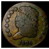 1825 Copper Half Cent NICELY CIRCULATED