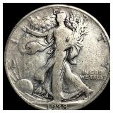1938-D Silver Walking Liberty Half Dollar LIGHTLY