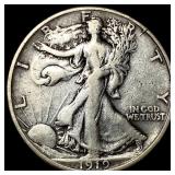 1919-S Silver Walking Liberty Half Dollar ABOUT UN