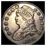 1824 Capped Bust Half Dollar NEARLY UNCIRCULATED