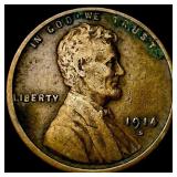 1914-S Lincoln Wheat Cent LIGHTLY CIRCULATED