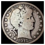 1915 Barber Half Dollar NICELY CIRCULATED