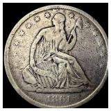 1861-S Silver Half Dollar LIGHTLY CIRCULATED