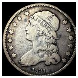 1831 Capped Bust Silver Quarter LIGHTLY CIRCULATED