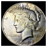 1928 Peace Silver Dollar NEARLY UNCIRCULATED