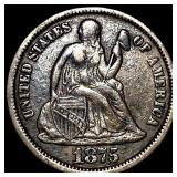 1875 Silver Seated Liberty Dime NEARLY UNCIRCULATE