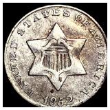 1852 Silver Three-Cent Piece LIGHTLY CIRCULATED
