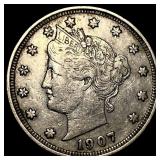 1907 Liberty Head Nickel NEARLY UNCIRCULATED
