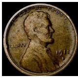 1911-S Lincoln Wheat Cent LIGHTLY CIRCULATED