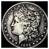 1892 Silver Morgan Dollar ABOUT UNCIRCULATED
