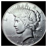 1935 Silver Peace Dollar CLOSELY UNCIRCULATED