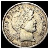 1907-D Silver Barber Dime NEARLY UNCIRCULATED