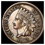 1863 Indian Head Cent NEARLY UNCIRCULATED