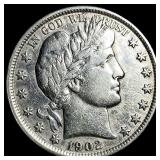 1902 Barber Half Dollar CHOICE AU