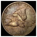 1858 Copper-Nickel Flying Eagle Cent LIGHTLY CIRCU