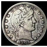 1903-O Silver Barber Quarter NEARLY UNCIRCULATED