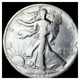 1921-S Silver Walking Liberty Half Dollar LIGHTLY
