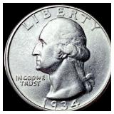 1934-D Silver Washington Quarter CLOSELY UNCIRCULA