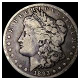 1893-CC Silver Morgan Dollar LIGHTLY CIRCULATED