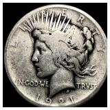1921 Silver Peace Dollar LIGHTLY CIRCULATED