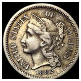 1882 Nickel Three-Cent Piece CLOSELY UNCIRCULATED
