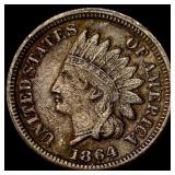 1864 Copper-Nickel Indian Head Cent CLOSELY UNCIRC