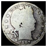 1897 Barber Quarter NICELY CIRCULATED