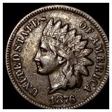 1876 Indian Head Cent NEARLY UNCIRCULATED