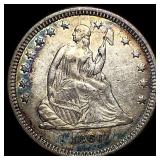 1860 Seated Liberty Quarter NEARLY UNCIRCULATED