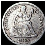 1883 Seated Liberty Dime NEARLY UNCIRCULATED