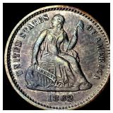 1862 Silver Half Dime CLOSELY UNCIRCULATED