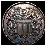 1864 Copper 2 Cents CLOSELY UNCIRCULATED