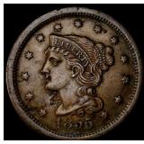1855 Braided Hair Large Cent CLOSELY UNCIRCULATED