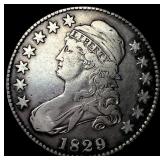 1829 Capped Bust Half Dollar LIGHTLY CIRCULATED