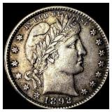 1892-O Silver Barber Quarter CHOICE AU