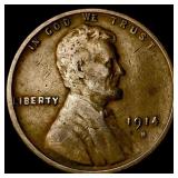 1914-S Lincoln Wheat Cent LIGHTLY CIRCULATED