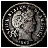 1892-O Silver Barber Dime NEARLY UNCIRCULATED