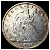 1860 Seated Liberty Half Dollar LIGHTLY CIRCULATED