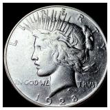 1928 Silver Peace Dollar CLOSELY UNCIRCULATED