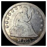 1842-O Silver Seated Liberty Quarter NICELY CIRCUL