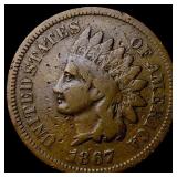 1867 Indian Head Cent NEARLY UNCIRCULATED