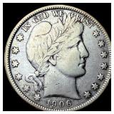 1906-D Silver Barber Half Dollar NEARLY UNCIRCULAT