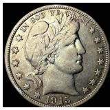 1915-S Silver Barber Half Dollar LIGHTLY CIRCULATE