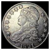1821 Capped Bust Half Dollar CLOSELY UNCIRCULATED